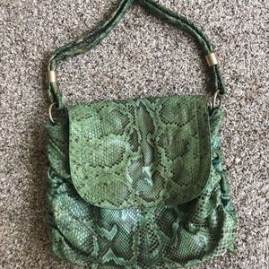TODS soft snakeskin shoulder bag